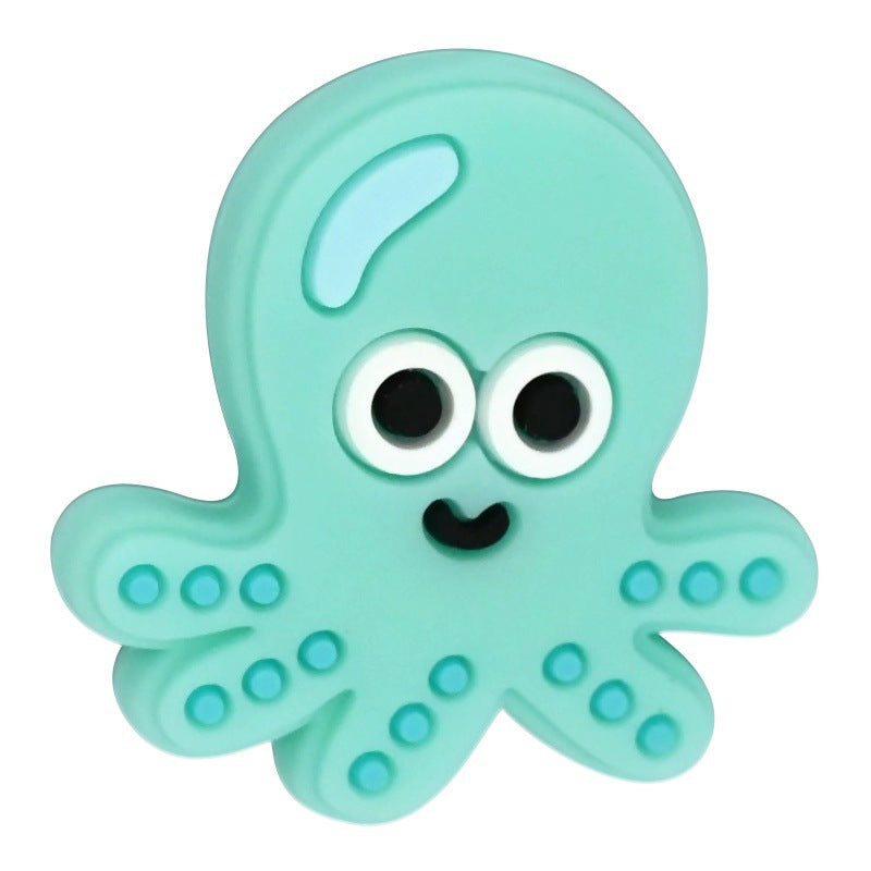 Wholesale   Random 100pcs/pack  Cartoon Ocean Animal Series PVC Soft Rubber Thick Sheets DIY Beading